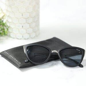 Quay Australia Black Cat-Eye Sunglasses